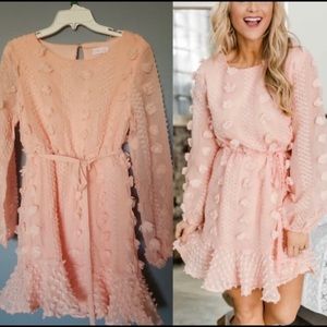 Pink Lily Pom Pom Dress